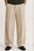 Men's Beige Linen Pants
