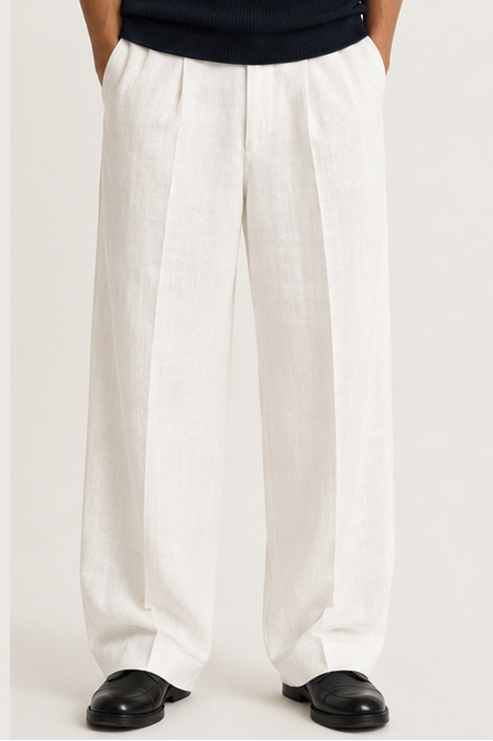 Men's white Linen pants