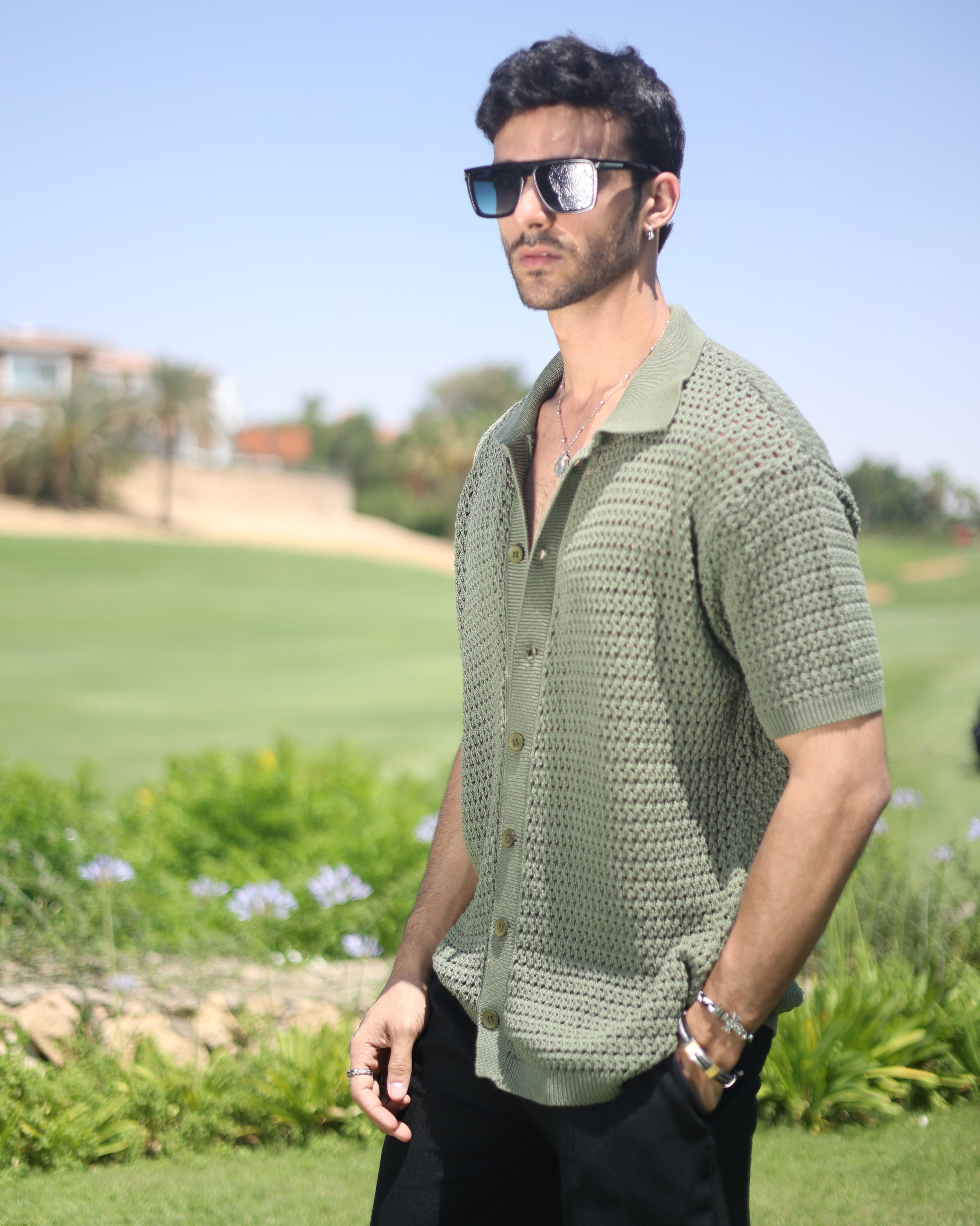 Green Knitted Shirt