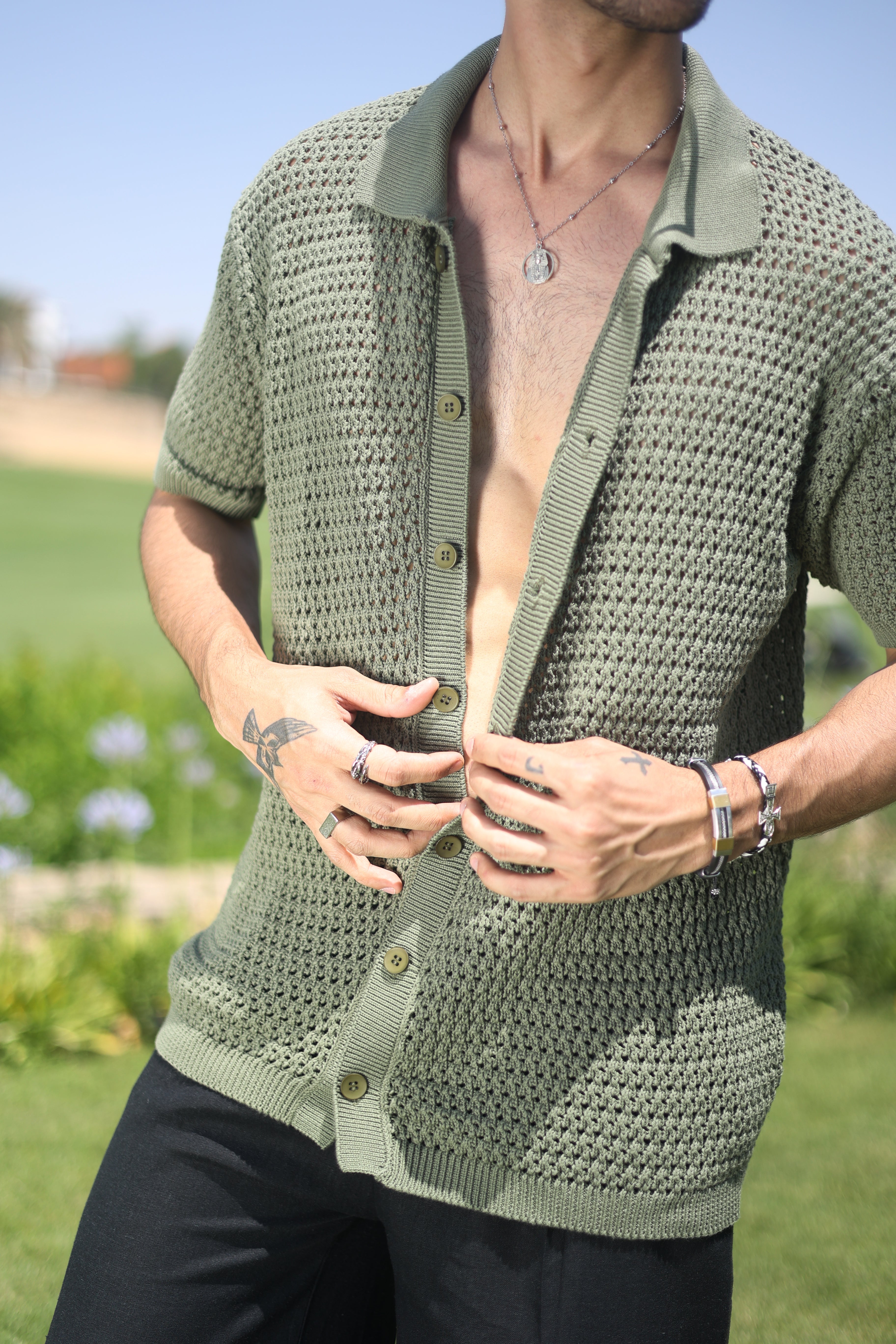 Green Knitted Shirt