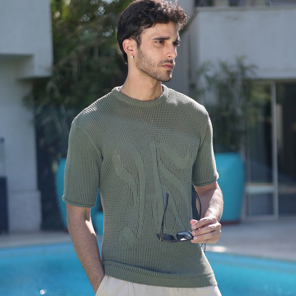Green Knitted T-shirt
