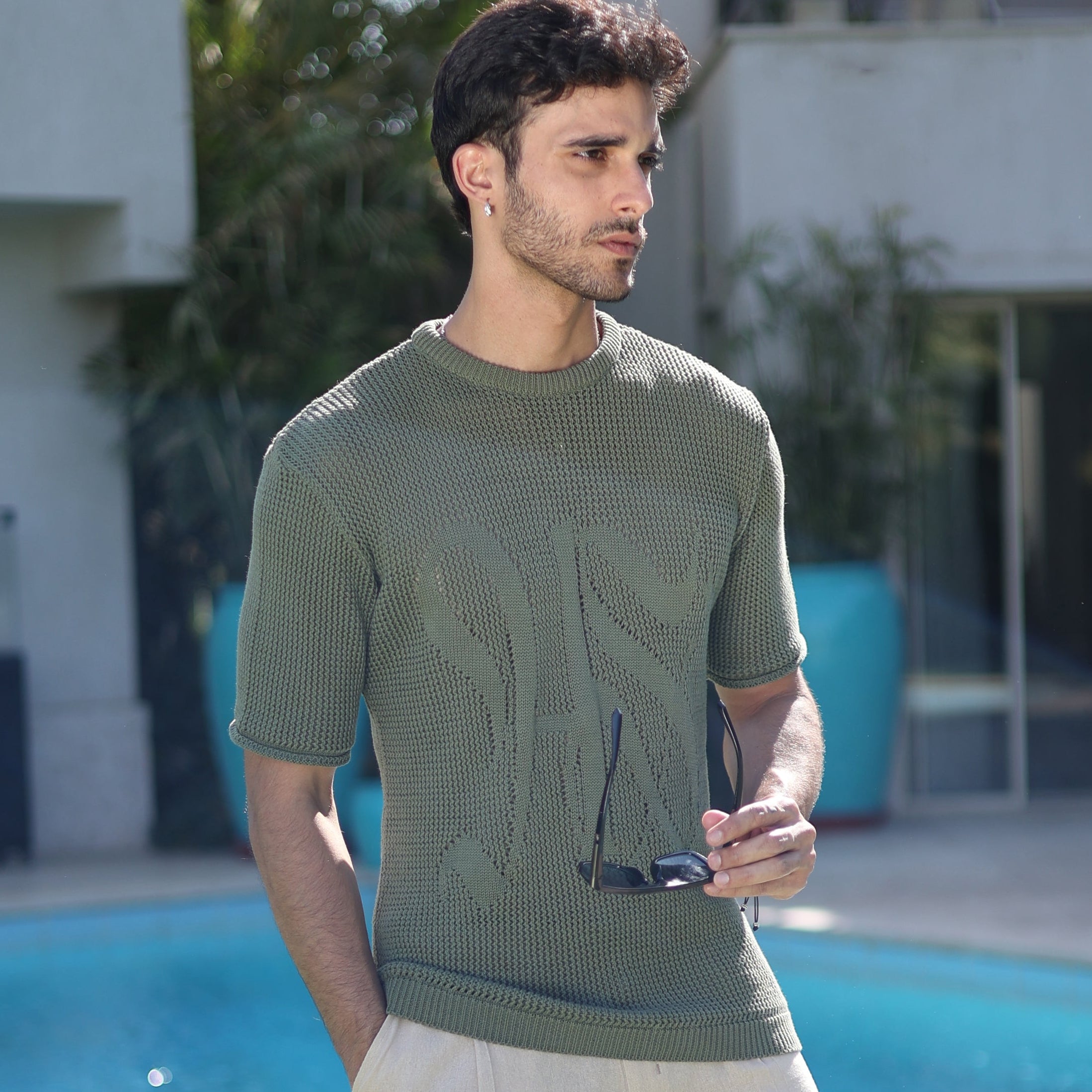Green Knitted T-shirt