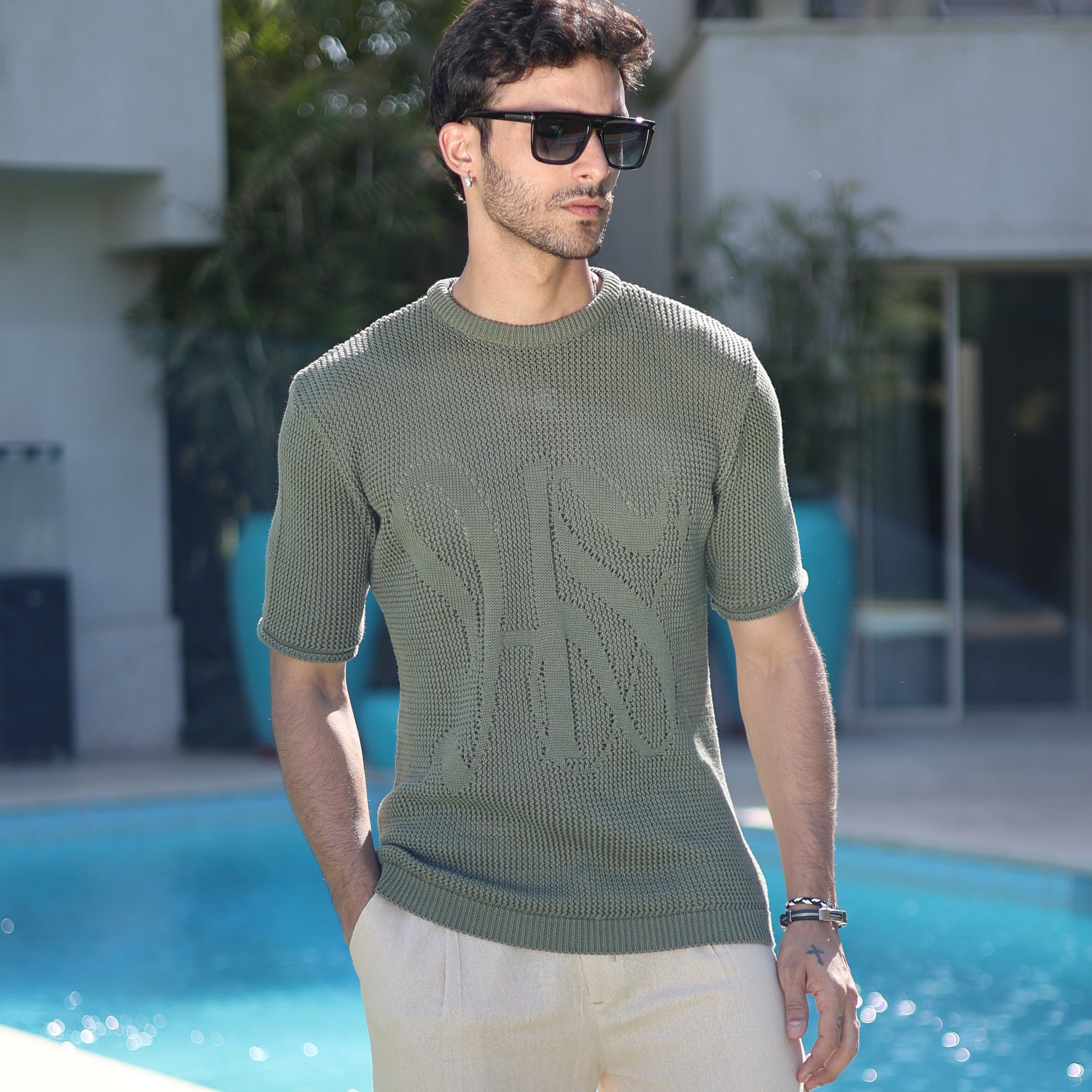 Green Knitted T-shirt