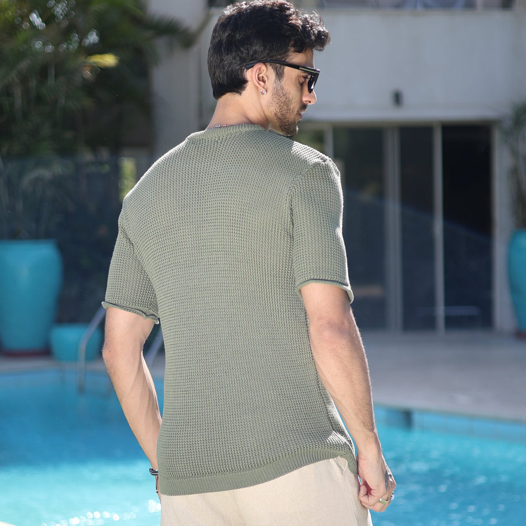 Green Knitted T-shirt
