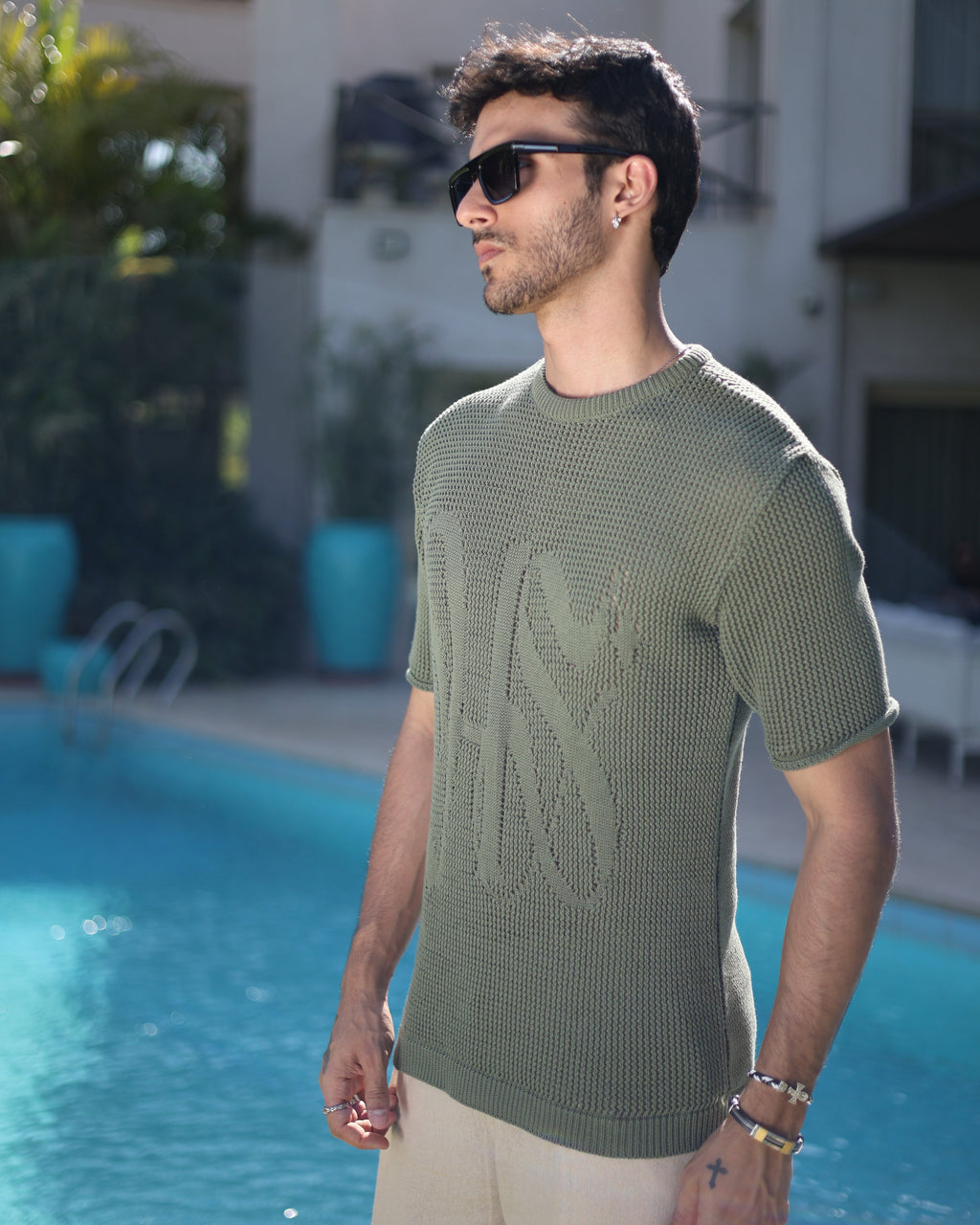 Green Knitted T-shirt