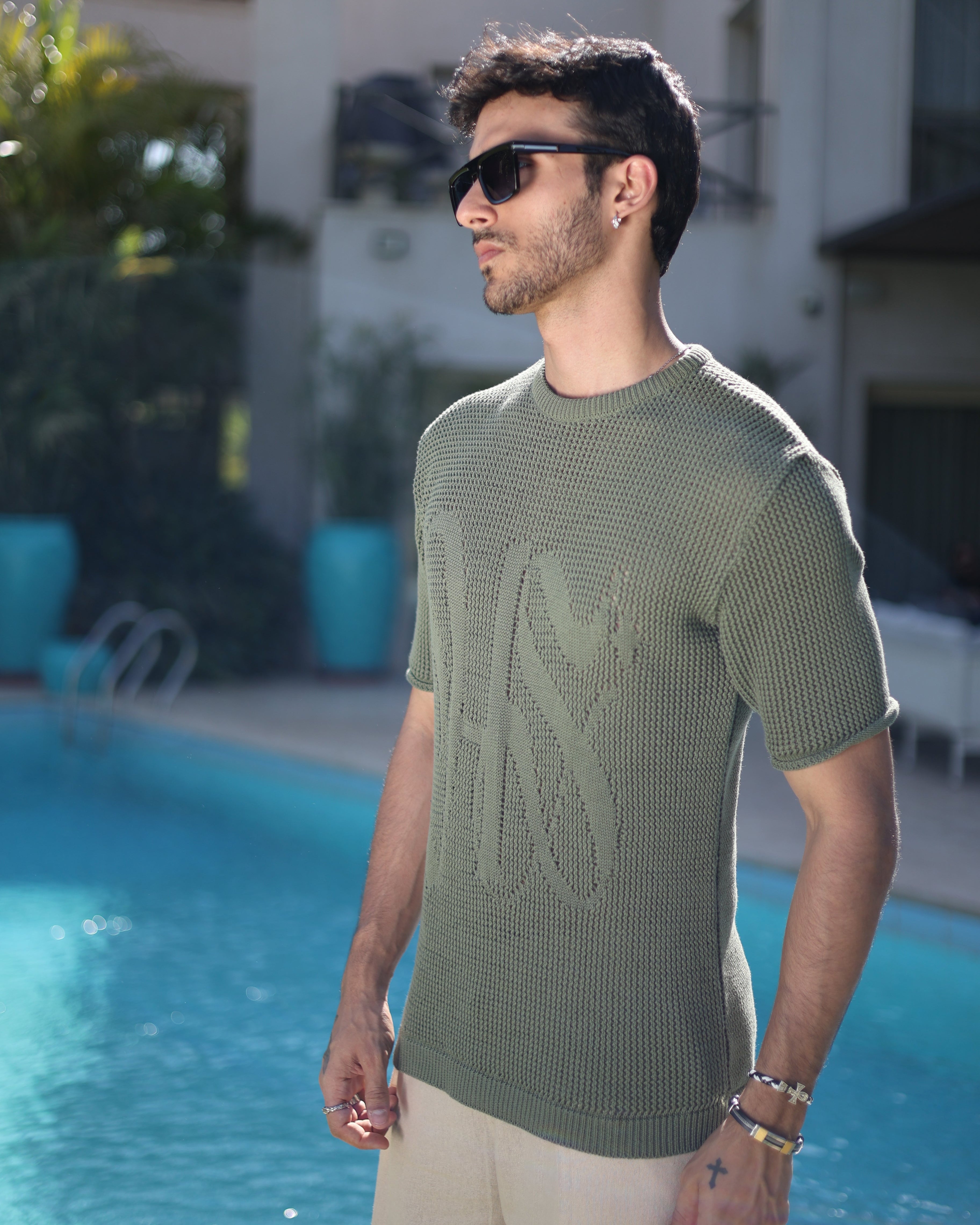 Green Knitted T-shirt