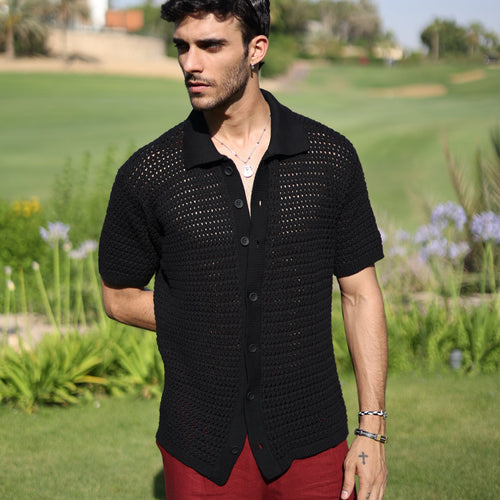 Black Knitted Shirt