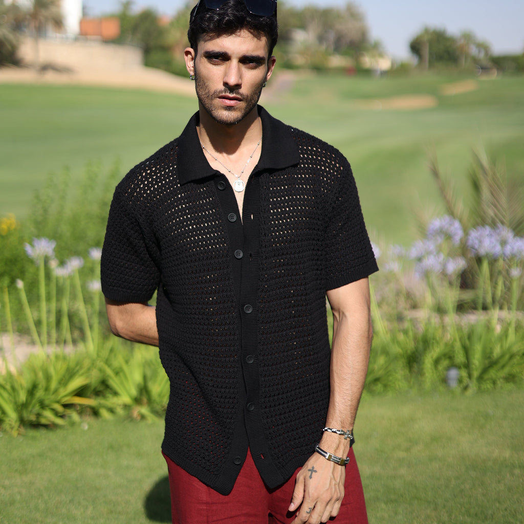Black Knitted Shirt