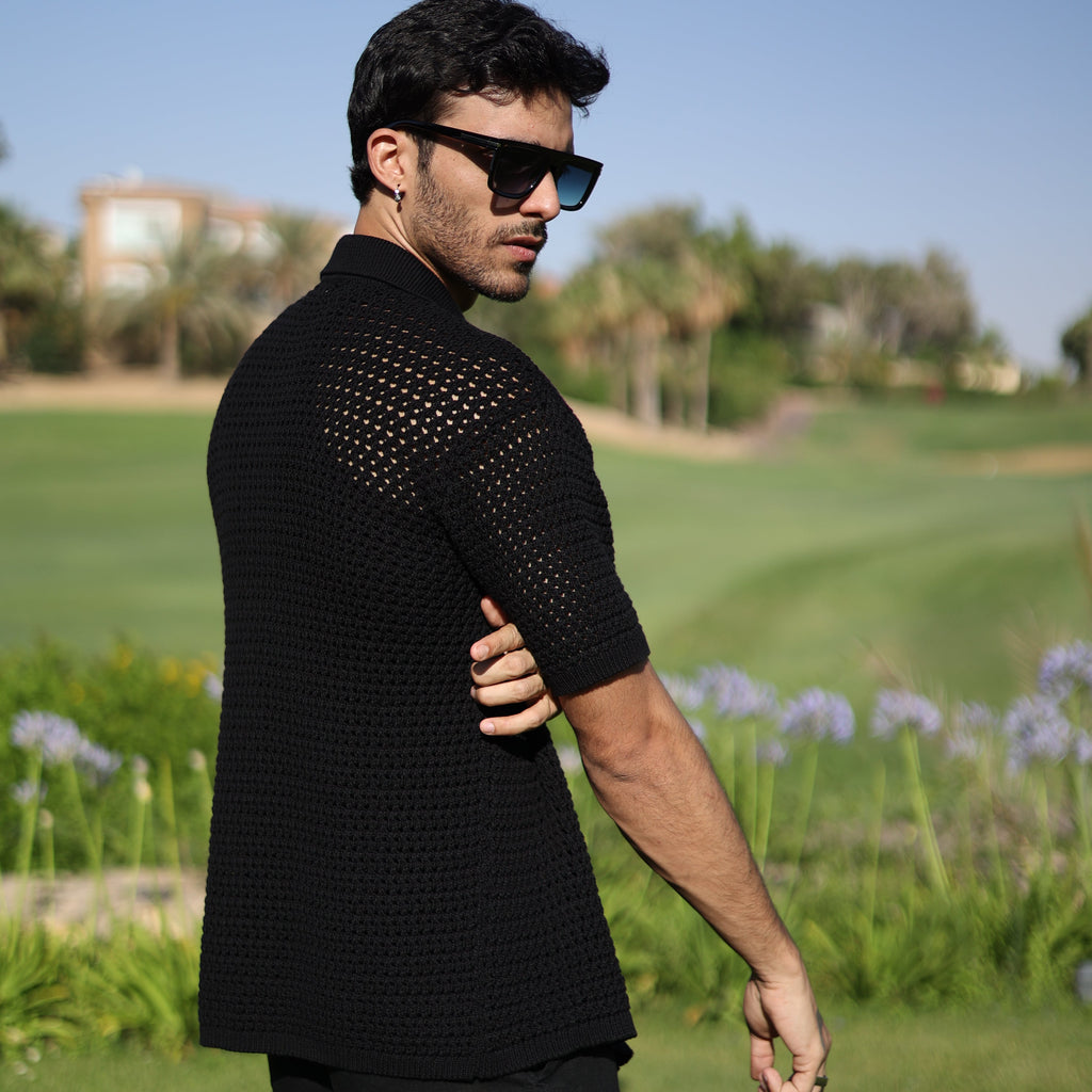 Black Knitted Shirt