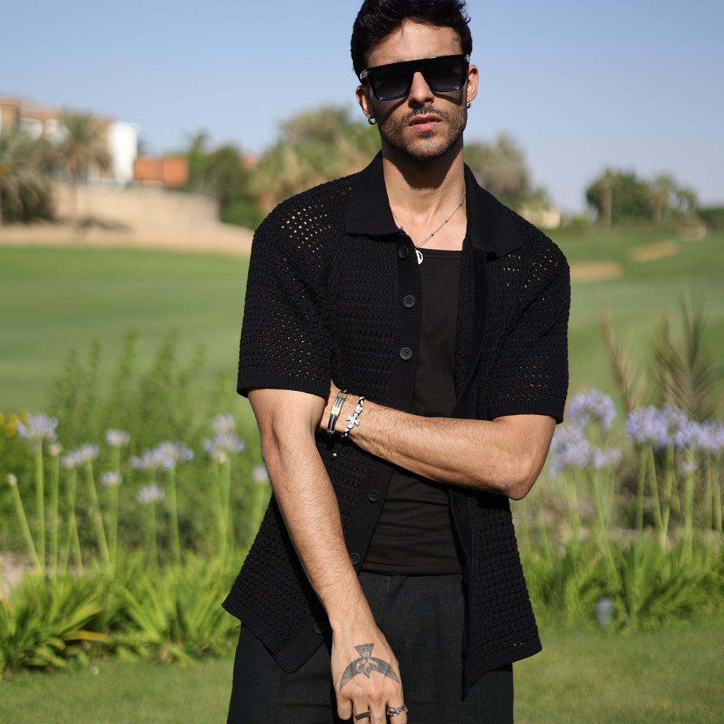 Black Knitted Shirt