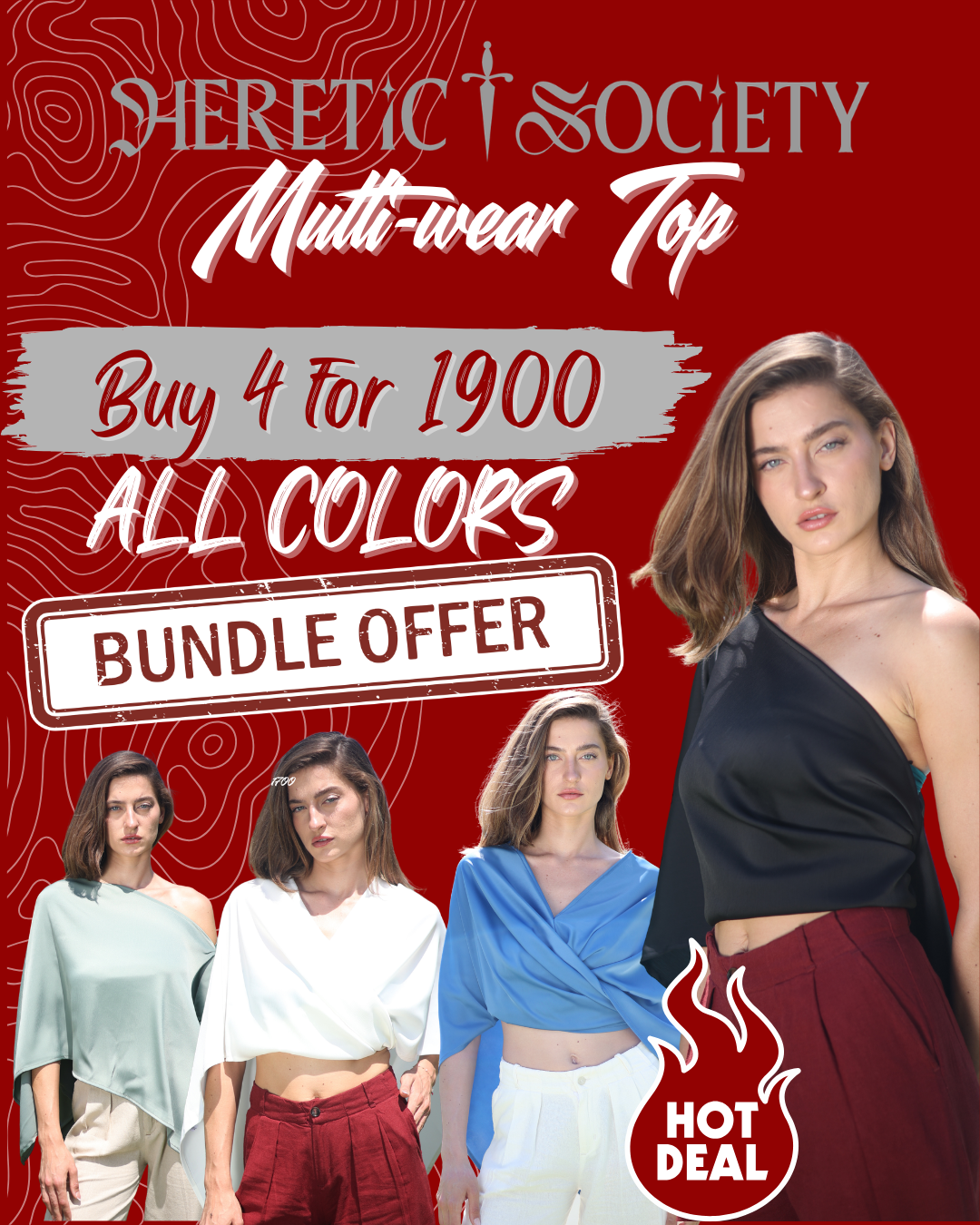 Multi-wear Top (short )X4