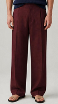 Men's burgundy Linen pants