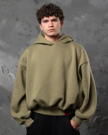Olive Green Bubble Hoodie - UNISEX