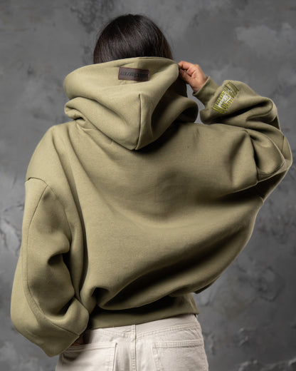 Olive Green Bubble Hoodie - UNISEX