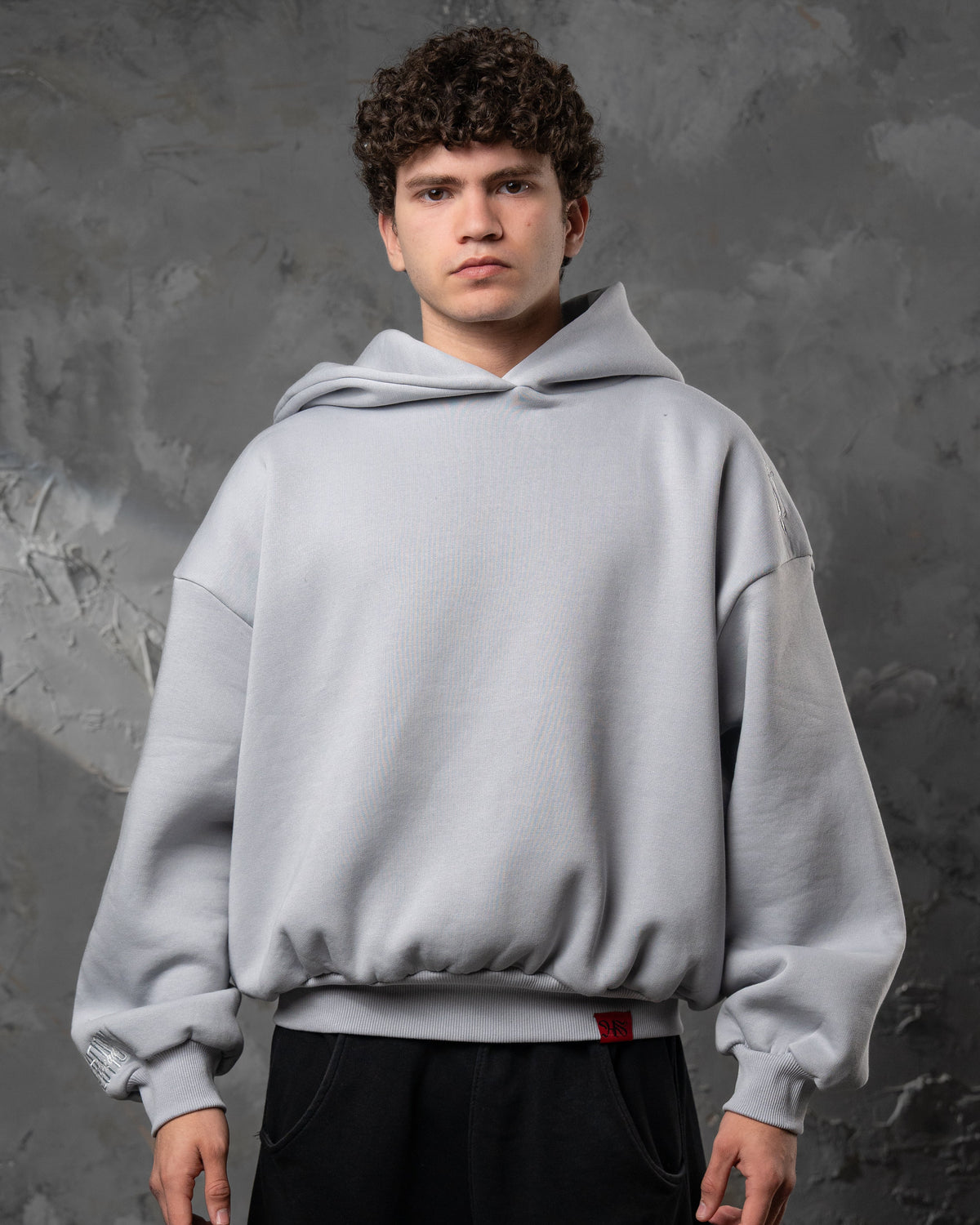 Pearl Gray Bubble Hoodie - UNISEX